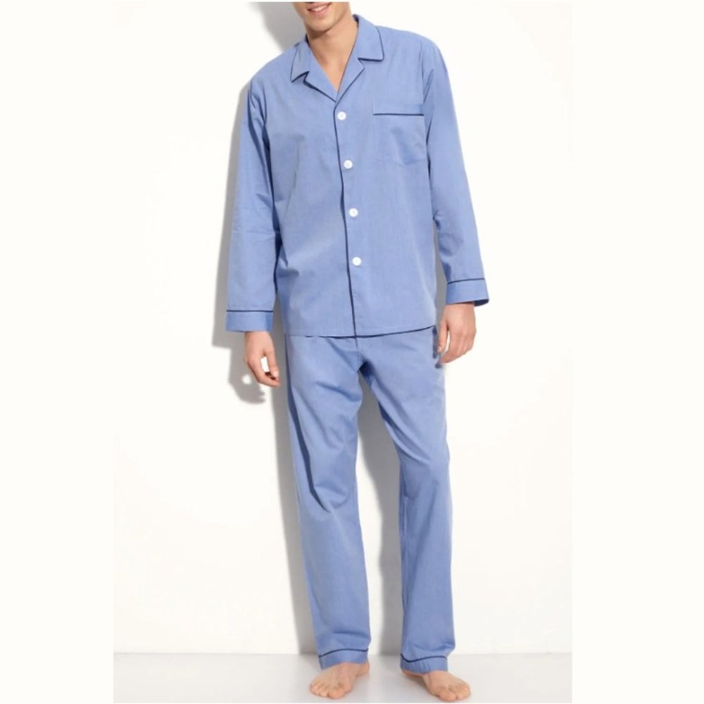 Great GRAD or FATHER'S DAY GIFT Blue Cotton Pajamas by Majestic International